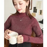 ボトルネックラメニットプルオーバ 12G | moment+ | 詳細画像42 