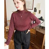 ボトルネックラメニットプルオーバ 12G | moment+ | 詳細画像45 