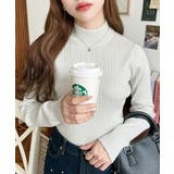 ボトルネックラメニットプルオーバ 12G | moment+ | 詳細画像5 