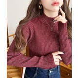 ボトルネックラメニットプルオーバ 12G | moment+ | 詳細画像48 