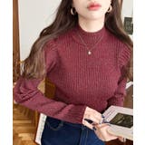 ボトルネックラメニットプルオーバ 12G | moment+ | 詳細画像50 