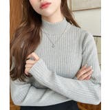 ボトルネックラメニットプルオーバ 12G | moment+ | 詳細画像53 