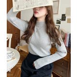 ボトルネックラメニットプルオーバ 12G | moment+ | 詳細画像57 