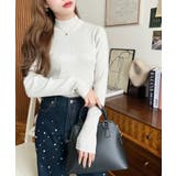 ボトルネックラメニットプルオーバ 12G | moment+ | 詳細画像7 