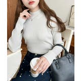 ボトルネックラメニットプルオーバ 12G | moment+ | 詳細画像9 