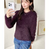 クルーネックショート丈ロングフェザーニットプルオーバー | moment+ | 詳細画像36 