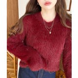 クルーネックショート丈ロングフェザーニットプルオーバー | moment+ | 詳細画像47 