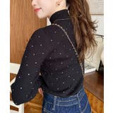 ラインストーンハイネックリブニットプルオーバー | moment+ | 詳細画像23 