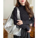 ラインストーンハイネックリブニットプルオーバー | moment+ | 詳細画像25 