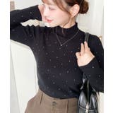 ラインストーンハイネックリブニットプルオーバー | moment+ | 詳細画像27 