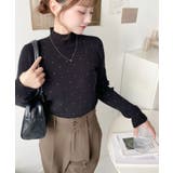 ラインストーンハイネックリブニットプルオーバー | moment+ | 詳細画像29 