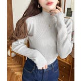 ラインストーンハイネックリブニットプルオーバー | moment+ | 詳細画像31 