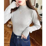 ラインストーンハイネックリブニットプルオーバー | moment+ | 詳細画像34 