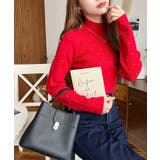 ラインストーンハイネックリブニットプルオーバー | moment+ | 詳細画像38 