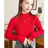 ラインストーンハイネックリブニットプルオーバー | moment+ | 詳細画像40 