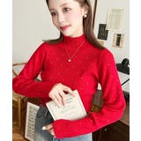 ラインストーンハイネックリブニットプルオーバー | moment+ | 詳細画像41 