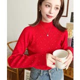 ラインストーンハイネックリブニットプルオーバー | moment+ | 詳細画像43 