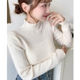 パールハイネックリブニットプルオーバー | moment+ | 詳細画像11 