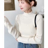 パールハイネックリブニットプルオーバー | moment+ | 詳細画像12 