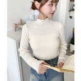 パールハイネックリブニットプルオーバー | moment+ | 詳細画像13 