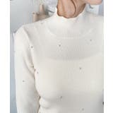 パールハイネックリブニットプルオーバー | moment+ | 詳細画像17 