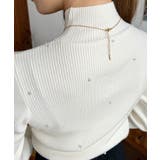 パールハイネックリブニットプルオーバー | moment+ | 詳細画像20 