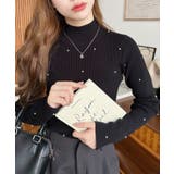 パールハイネックリブニットプルオーバー | moment+ | 詳細画像26 