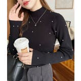 パールハイネックリブニットプルオーバー | moment+ | 詳細画像27 