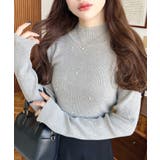 パールハイネックリブニットプルオーバー | moment+ | 詳細画像33 