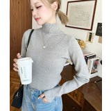 パールハイネックリブニットプルオーバー | moment+ | 詳細画像38 