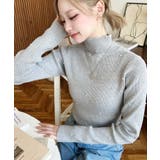 パールハイネックリブニットプルオーバー | moment+ | 詳細画像40 