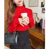 パールハイネックリブニットプルオーバー | moment+ | 詳細画像43 