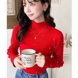 パールハイネックリブニットプルオーバー | moment+ | 詳細画像47 