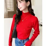 パールハイネックリブニットプルオーバー | moment+ | 詳細画像49 