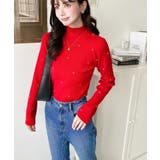 パールハイネックリブニットプルオーバー | moment+ | 詳細画像51 