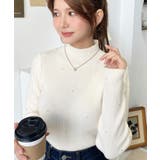 パールハイネックリブニットプルオーバー | moment+ | 詳細画像6 