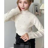 ビジューハイネックリブニットプルオーバー | moment+ | 詳細画像11 