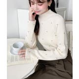 ビジューハイネックリブニットプルオーバー | moment+ | 詳細画像15 