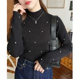 ビジューハイネックリブニットプルオーバー | moment+ | 詳細画像24 