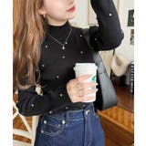 ビジューハイネックリブニットプルオーバー | moment+ | 詳細画像26 