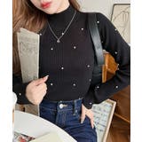 ビジューハイネックリブニットプルオーバー | moment+ | 詳細画像27 