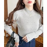 ビジューハイネックリブニットプルオーバー | moment+ | 詳細画像29 