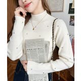 ビジューハイネックリブニットプルオーバー | moment+ | 詳細画像3 