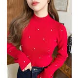 ビジューハイネックリブニットプルオーバー | moment+ | 詳細画像36 