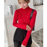 ビジューハイネックリブニットプルオーバー | moment+ | 詳細画像43 