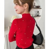 ビジューハイネックリブニットプルオーバー | moment+ | 詳細画像44 