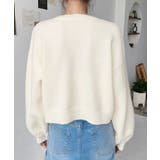 パールリボンパーツ付きショート丈もちもちニットプルオーバー | moment+ | 詳細画像15 