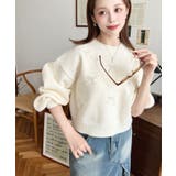 パールリボンパーツ付きショート丈もちもちニットプルオーバー | moment+ | 詳細画像5 