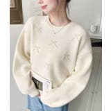 パールリボンパーツ付きショート丈もちもちニットプルオーバー | moment+ | 詳細画像7 