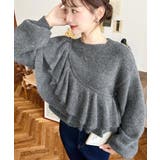 アシメフリルもちもちニットプルオーバー | moment+ | 詳細画像18 